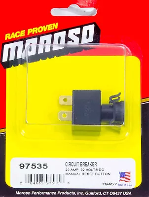 Moroso MOR97535 (1-Pack) Circuit Breaker 20 Amp For Moroso Style Switch Panels • $18.33