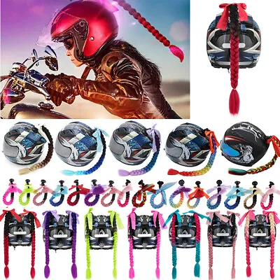 Gradient Ramp Helmet Ponytail Hair Extensions Braiding Pigtails For Motorcycle • $12.20