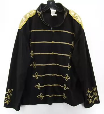 Michael Jackson Costume Men XL Black Yellow Rubies Military Halloween 2009 Y2K • $22.24