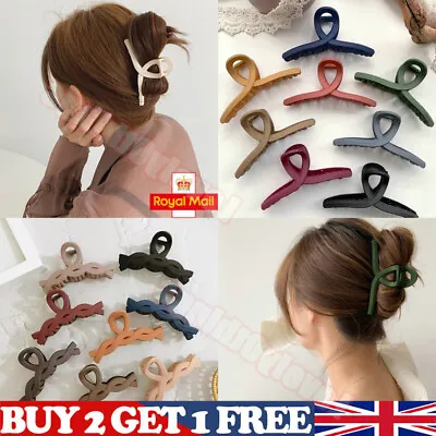 Large Thick Hair Clips Women Strong Large Traditional Clip Claw Jaw Clamp Grip❤ • £2.78