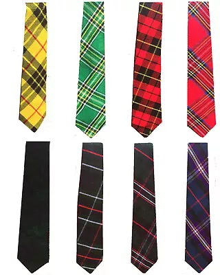 Men's Scottish Neck Ties For Kilt Various Clan Tartan Acrylic Wool Necktie AAR  • $12.99