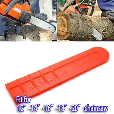 12'' 16'' 18  20'' Chainsaw Bar Cover Scabbard Protector Guide Plate Sheath • £6.08