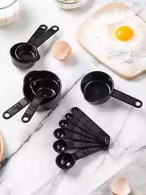 11pcs Measuring Cups And Spoons Set With Stainless Steel Handles Baking Kitchen • £4.36