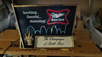 Miller High Life Bouncing Ball Colored Lighted Sign 1960's 12 1/2  X 10  • $250