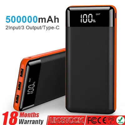 Portable Charger 500000mAh External Power Bank Portable Battery Pack For IPhone • £34.99