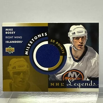 Mike Bossy 2001 Upper Deck Nhl Legends Milestone 50 Points Game Used Jersey • $11.99