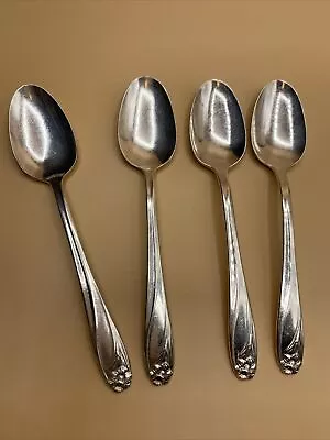 DAFFODIL 4 Rounded Spoon Teaspoon 1847 Rogers Bros International Silverplate • $15