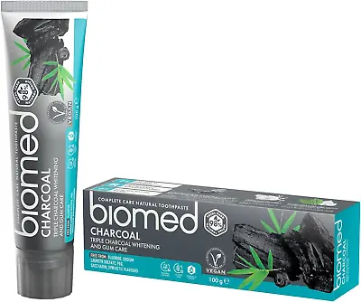 Biomed Charcoal Natural Toothpaste For Triple Whitening And Gum Care 100 G Pack • £4.71