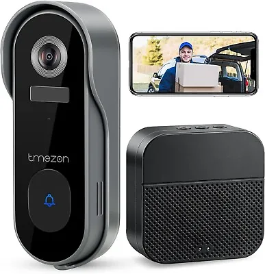 3MP Wireless Video Doorbell WiFi 2K HD Smart Intercom Ring Security Phone Camera • $88.99