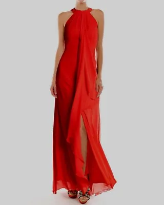 NWT Meghan LA Maxi Red Halter Dress Sz S • $87