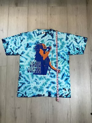 Vintage 1994 Janis Joplin Tour Band Tie Dye Graphic T-Shirt Sz L Single Stitched • $48.60