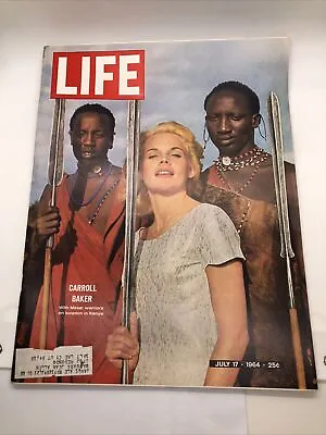 1964 July 17 Life Magazine Carroll Baker With Masai Warriors • £21.72