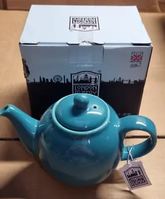 London Pottery Farmhouse Small Teapot NO Infuser Ceramic Aqua-new • £13.35