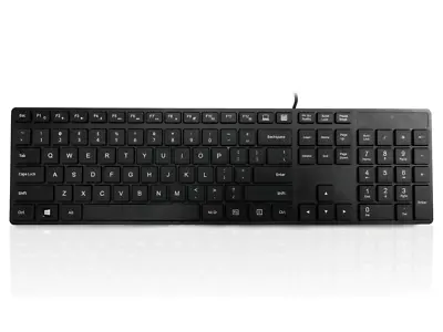Accuratus 301 - USB Full Size Super Slim Multimedia Keyboard With Square Modern • £20.28