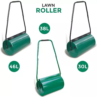 30l 38l & 46l Garden Lawn Metal Wet Sand Filled Manual Grass Roller • £37.85