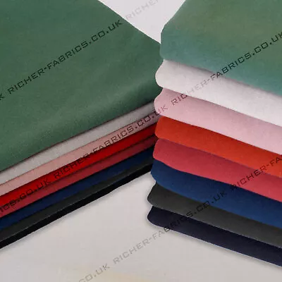 100% Knitted Cotton Heavyweight Sweatshirt Jersey Fleece Hoodie Fabric 320 Gram • £6.85