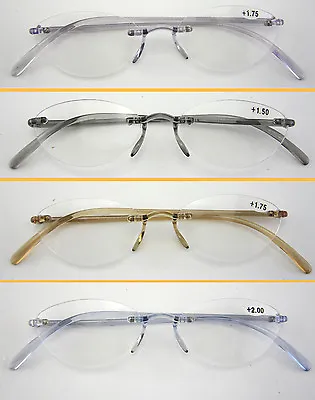 £14.99 • Buy L10 Super Lightweight Memory Plastic TR90 Rimless Reading Glasses/ Classic Style