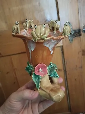 Super Vintage 5 Frog Ceramic Pottery Sculpture • $20.25