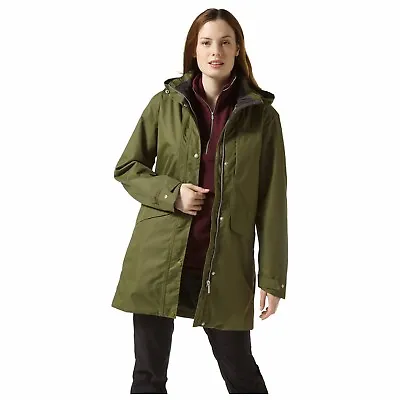 Craghoppers Womens Aird AquaDry Waterproof Hooded Jacket RRP:£148.99 Size 10 • £69.85