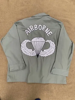 US Army AIRBORNE Vietnam In-country Embroidered Slant Pocket Tour Jacket 1968 • $375