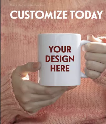 Custom Personalized Text Or Customizable Image Coffee Ceramic Mug Printed Gift • $10.95