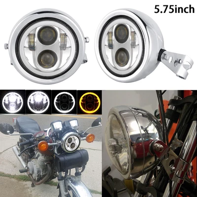 $65.99 • Buy 5.75  LED Headlight + Housing Bucket Bracket For Yamaha V-Star XVS 650 950 1100