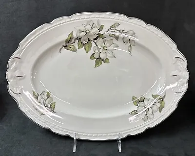 Embassy Vitrified China MAGNOLIA Oval Serving Platter 15 5/8 Inches • $22
