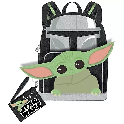 Disney Star Wars Baby Yoda Mando Mini Backpack W/ Coin Purse New • $19.96