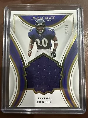 2023 Immaculate Hall Of Fame Relic #25/49 - Ed Reed - Ravens  • $30