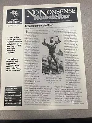 Early NO NONSENSE NEWSLETTER Bodybuilding Muscle Booklet Volume 9 #1 • $7.49