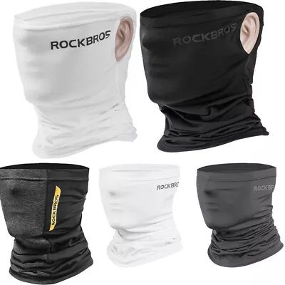 RockBros Neck Gaiter Bandana Half Face Mask Summer Thin Ice Silk Antisweat Scarf • $5.59