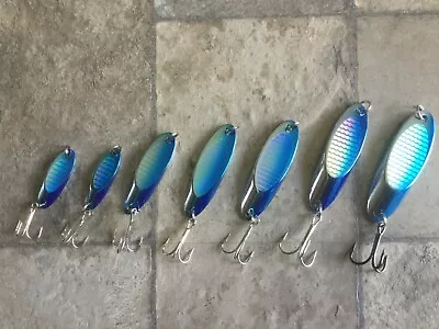 Silver Blue Wedge Dexter Style Distance Lure Mackerel Sea Fishing Various Sizes • £4.09