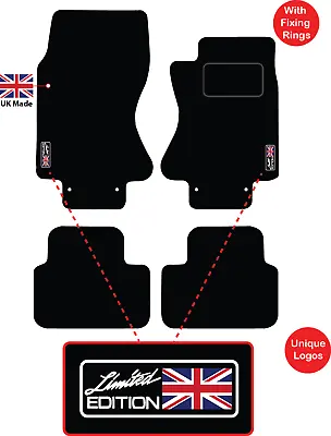 Tailored Car Floor Mats Fits Jaguar S Type Auto 2002 To 2007 Logo Fixing Eyelets • £15.99