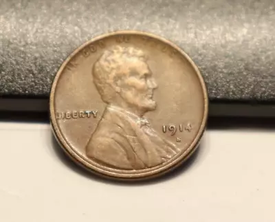 1914 S US Lincoln Cent 1c F/VF • $9.79