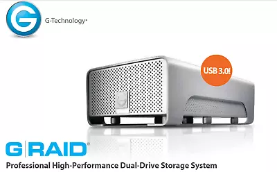 G-RAID 2 4TB USB 3.0 DAS Array - 2 X HDD - 4 TB Installed HGST HDD  • $149.99