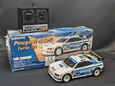 Nikko 1980's (1989?) RC Car Peugeot 405 Turbo 16 Working In Box 1:20 27.145Mhz • $175