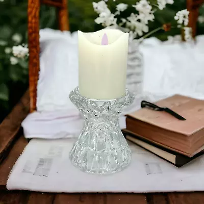 Mikasa Carlton Lead Crystal Candle Holder Tall Pillar Votive Taper • $19.99