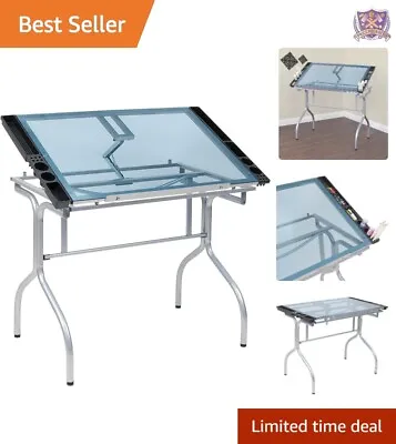 Adjustable Multi-Purpose Futura Craft Station - Glass Top - 35.25 W X 23.75 D • $213.72