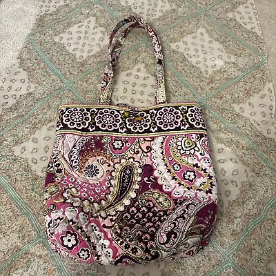 Vera Bradley Very Berry Paisley Villager Tote Handbag Purse Bag Retired • $15.50