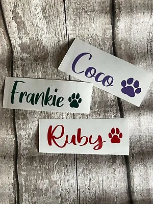 Personalised Vinyl Stickers For Pet Bowls/Treat Containers/ Pet Name Label /Dog  • £1