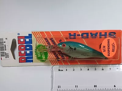 Rebel Fishing Lure Vintage SHAD-R  Silver Blue   Suspending Diving Deep Runner. • $22.99