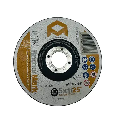 AnchorMark Cutting Disc 125x1x22.2mm 5 Inch Cut-Off Wheel - 25 Pcs Shrink Wrappe • $19.90