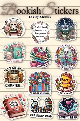 Bookish / Reading / Book Lovers / Kindle Stickers  - 17 Pcs • $6.50