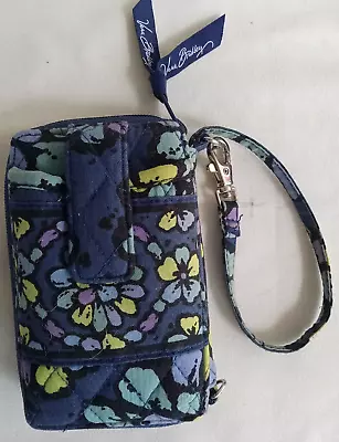 VERA Bradley Wallet/ ID Holder/ Wristlet.  Quilted. Zipped- Blue Flower Design. • $4
