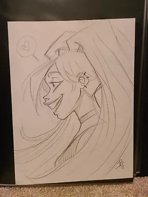 9x12 Harley Quinn Original Art Sketch By Sweeney Boo DC Comics Artist • $339.69