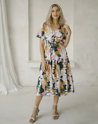 $79.95 • Buy Cindy Dress In Multi-Colour Floral Print By Bee Maddison*