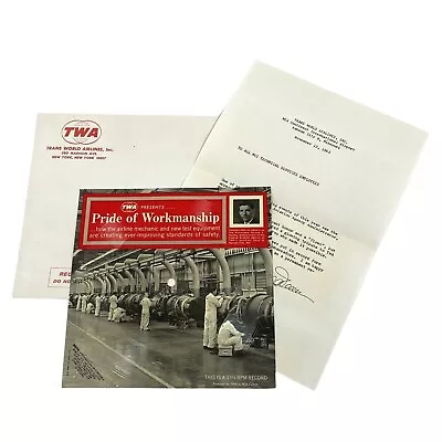 1963 TWA MCI Technicians Employee 33 1/3 Rpm Record Ambassadors Club Newsletter • $24.95