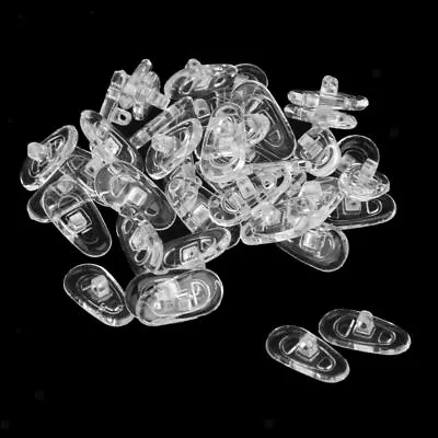 $4.06 • Buy 50x Screw In Silicone Clear Nose Pads For Eyeglass Sunglasses Glasses Spectacles