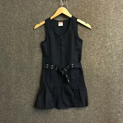 Girls Navy School Uniform Jumper Dress Size 7 Sleeveless Pleated Belted NWOT • $5.99