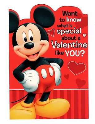 Set Of 4 Mickey Mouse Valentine's Day Greeting Cards Mailable Hallmark Disney • $3.95